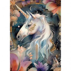 DUTCH LADY DESIGNS GREETING CARD Enchanted Crystal Unicorn